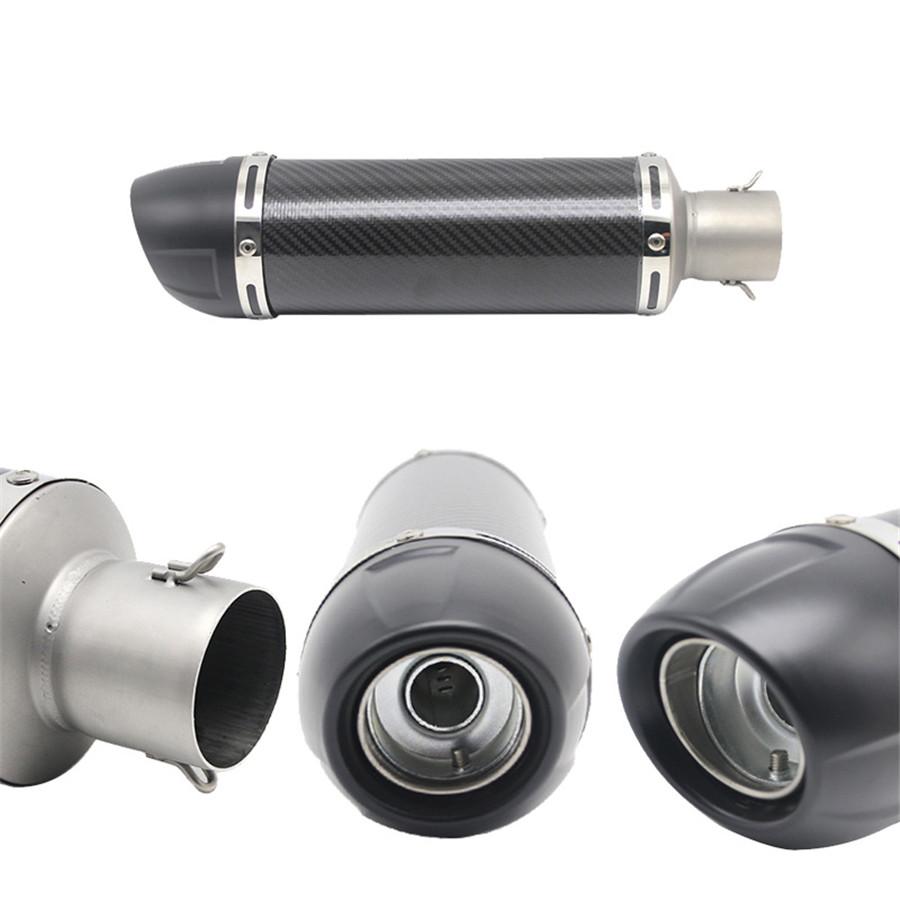 Universal 51mm Motorcycle Real Carbon Fiber Slip-On Exhaust Muffler Pipe Escape with DB Killer for Most Motorcycle