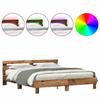 Bed Frame with Headboard Reclaimed Wood 180 X 200 Cm Engineered Wood
