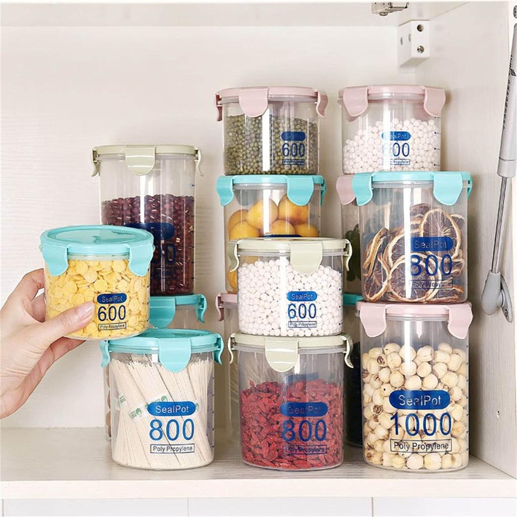 Food Storage Containers, Kitchen Storage Box Sealing Food Preservation Plastic Fresh Pot Container For Kitchen