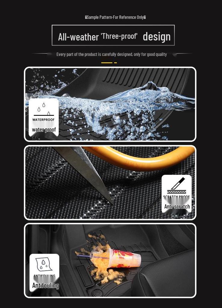 Eco-Friendly TPE Floor & Trunk Mats, Wear-Resistant Backrest Mats for BYD Yuan UP Atto 2 Right-Hand Drive