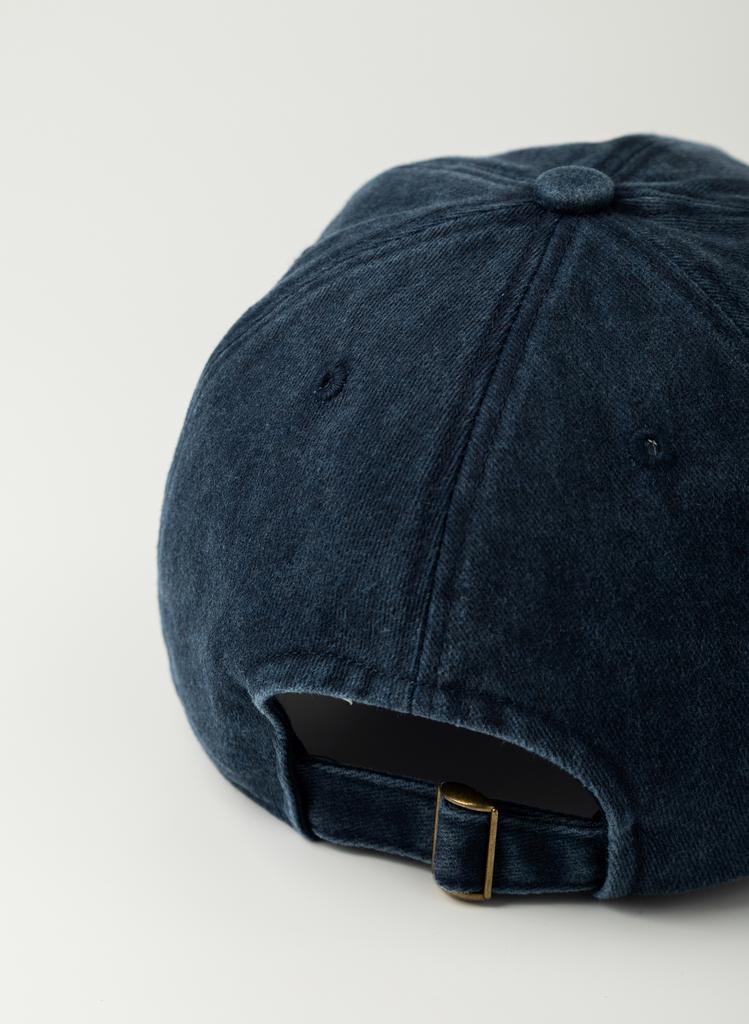 Moningkeopileonkeulleob Morning Coffee Sun Logo Ball Cap Stone Washed Navy