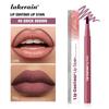 Lakerain Contorno Labbra Tinta Labbra Penna Anti-macchia Non Si Attacca alla Tazza Labbra Idratanti Trucco Labbra Cosmetico 2-in-1 Tinta Labbra & Matita