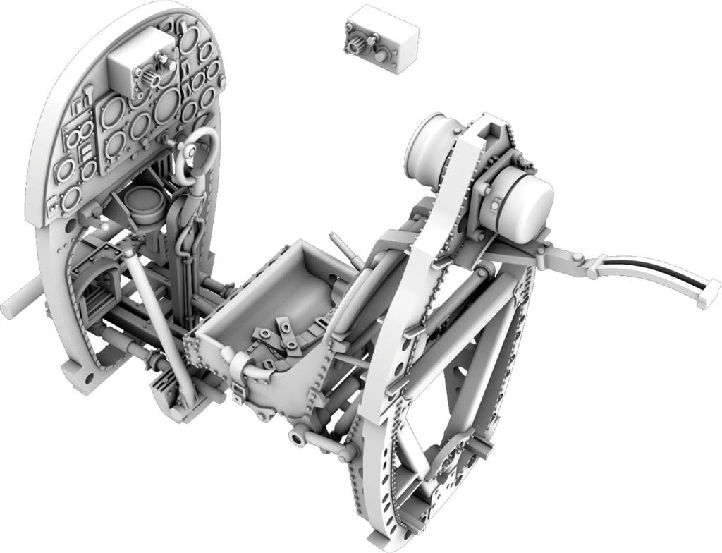 IBG Spitfire Reconnaissance Aircraft Type Cockpit Structure Reinforced Bulkhead Plastic Model Kit Parts PBU7279 1/72 A/B/C/E (Airplane)