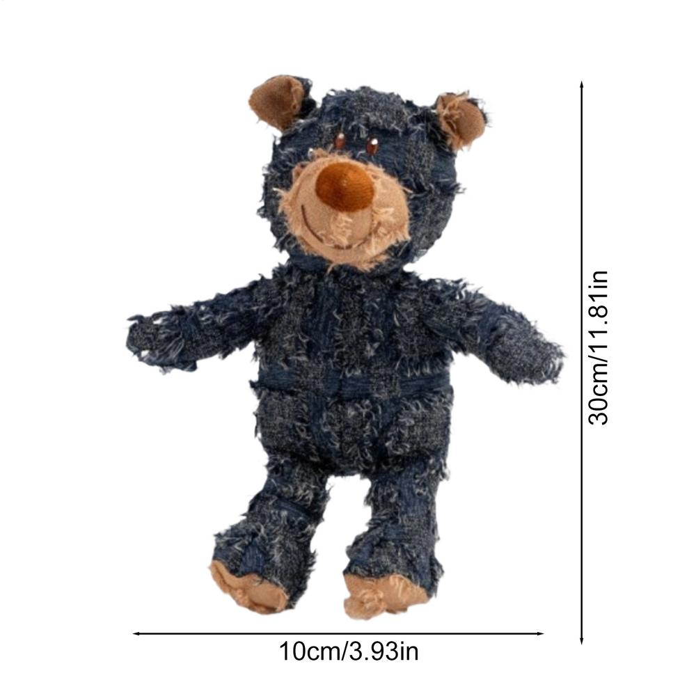 

Chewing Toy For Dogs Tough Squeaky Chewing Toy For Busy Dog Pet Accessories Interactive Bear-Shaped Chew Toy For Indoor And