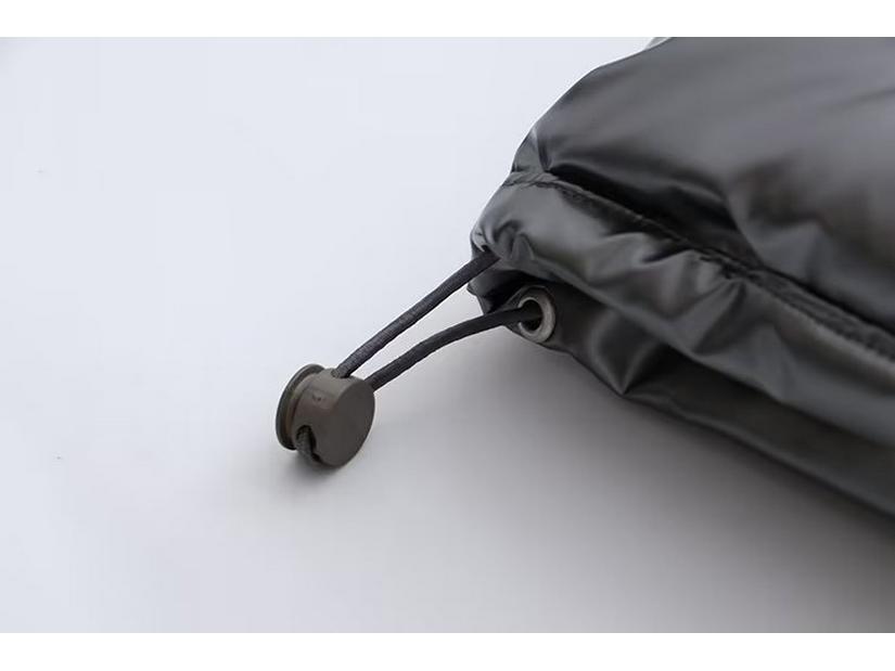 Women's 2023 Silver Satin Hooded Jacket - European & American Autumn/Winter Style