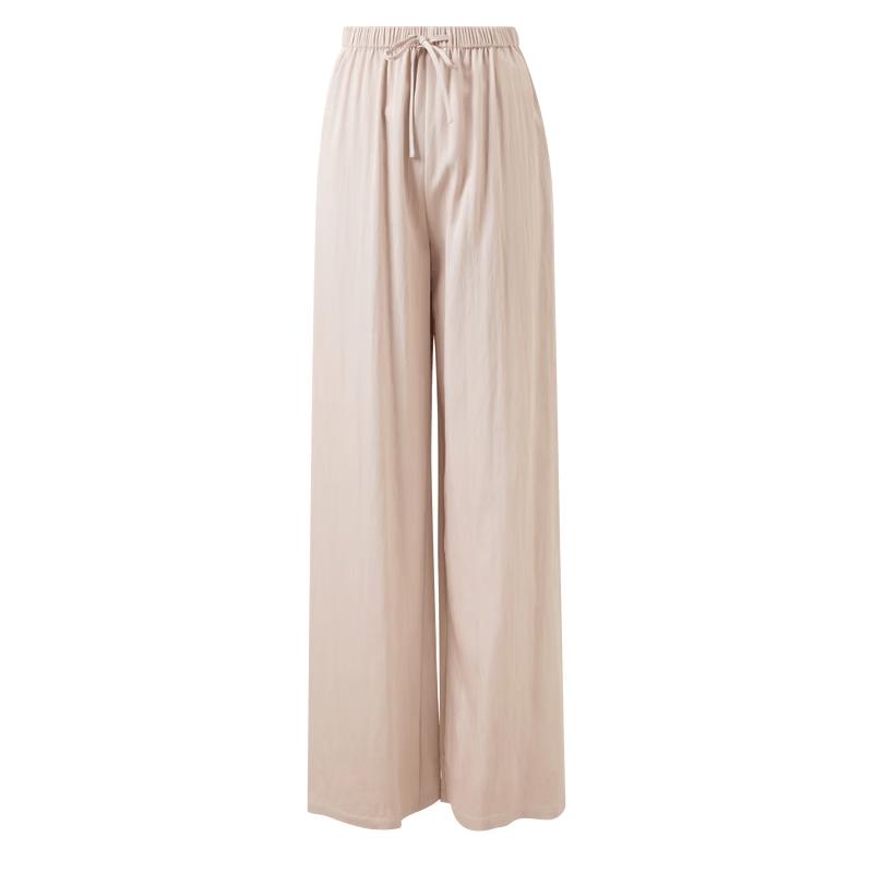 

SanCai Women s High-Waist Wide-Leg Cropped Pants L