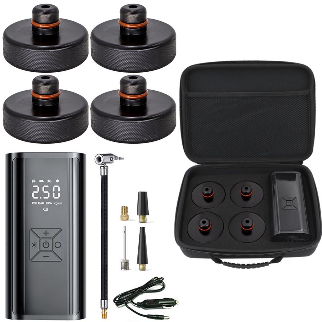 Adaptador de Gato para Elevar para Tesla Model 3 Y S X Kit de Herramientas de Reparación de Neumáticos para Pinchazos de Emergencia con Bomba Infladora de Aire