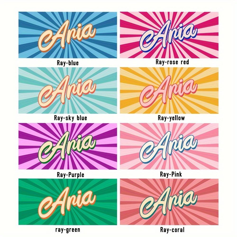 Personalized Striped Beach Towel Custom Name/Logo Microfiber Towel Thin Quick Dry Absorbent for Beach Swimming Yoga Bath Sports