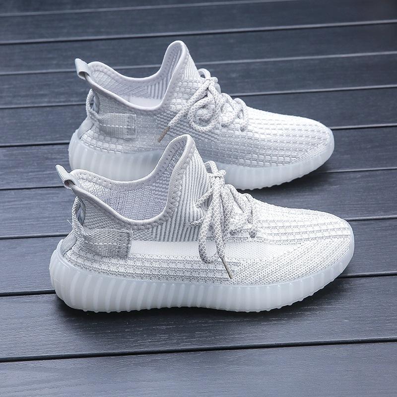 Кокосовые туфли весна и лето новые дышащие fly-weave стельки легкие кроссовки 35 серый