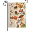 Thanksgiving Garden Flag Fall Welcome Pumpkin Turkey Garden Flags for Outside Vertical Double Sides Harvest Pines Cones Autumn Decorations Yard Lawn B