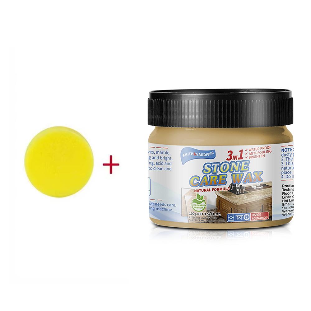 Stone Furniture Polish Marble Wax Polish Manual Natural Polishing Care Wax for Stone Furnitures & Tiles Waxing Essential