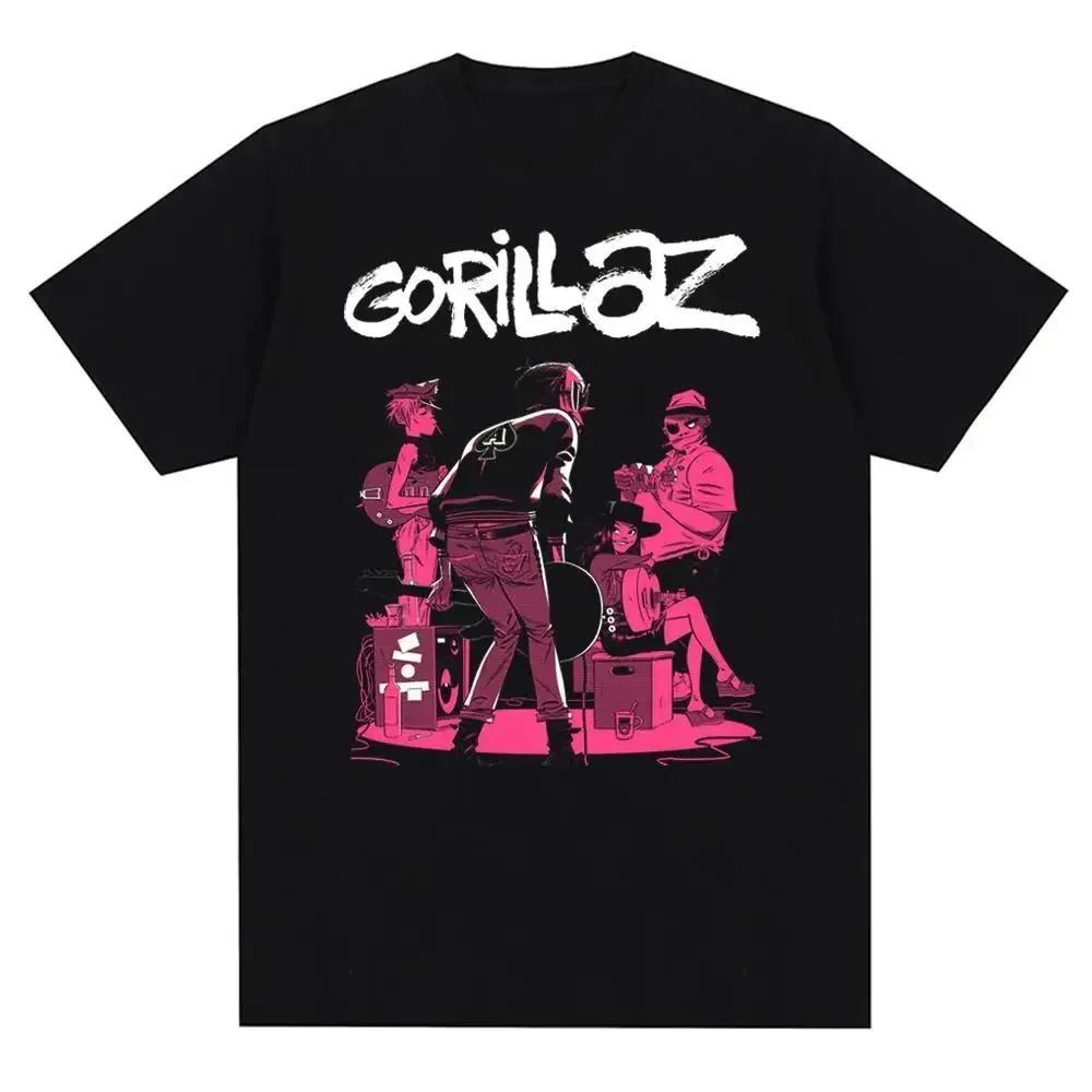 

Музыкальная группа Gorillazs Футболка с принтом в стиле панк-рок 90-х Повседневная мода Футболка с коротким рукавом больших размеров Унисекс Графические футболки S