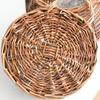 Handmade Rattan and Willow Hanging Basket for Flowers - Blue Pastoral Woven Wall Decor