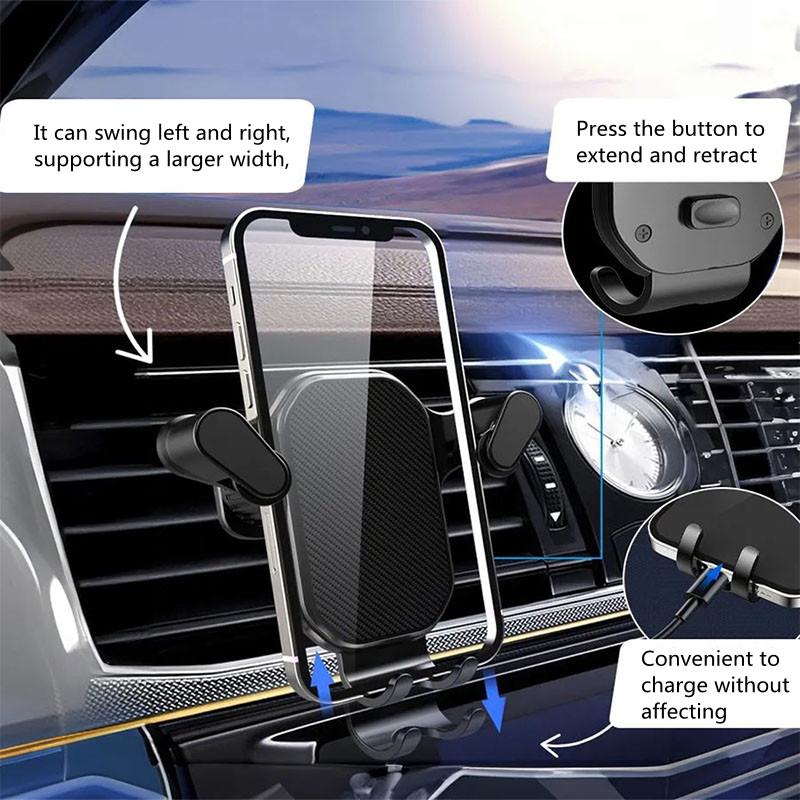 NOUVEAU Support de Voiture à Gravité Pour Téléphone Support à Clip pour Bouche d'Aération Support Cellulaire Mobile Smartphone Support GPS Pour iPhone Téléphone Portable