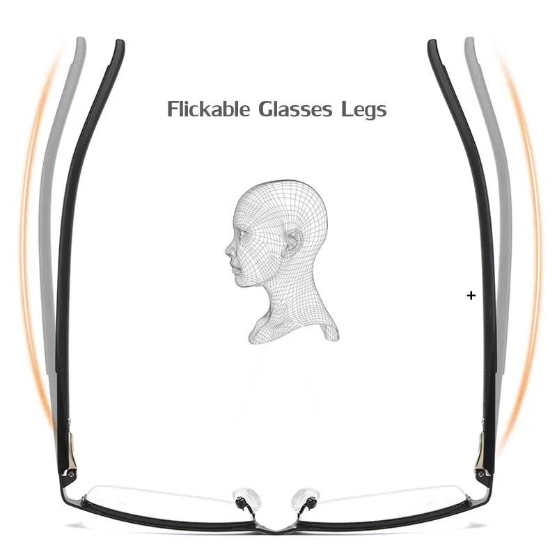 Business Titanium Alloy Reading Glasses HD Vision Light Frame Presbyopia Eyewear Classic Retro Men Women Prescription Eyeglasses