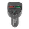 Bluetooth5.0 Car Adapter Dual USB Port Wireless FM Transmitter Fast Charging Hands Free Calling with LED Backlight