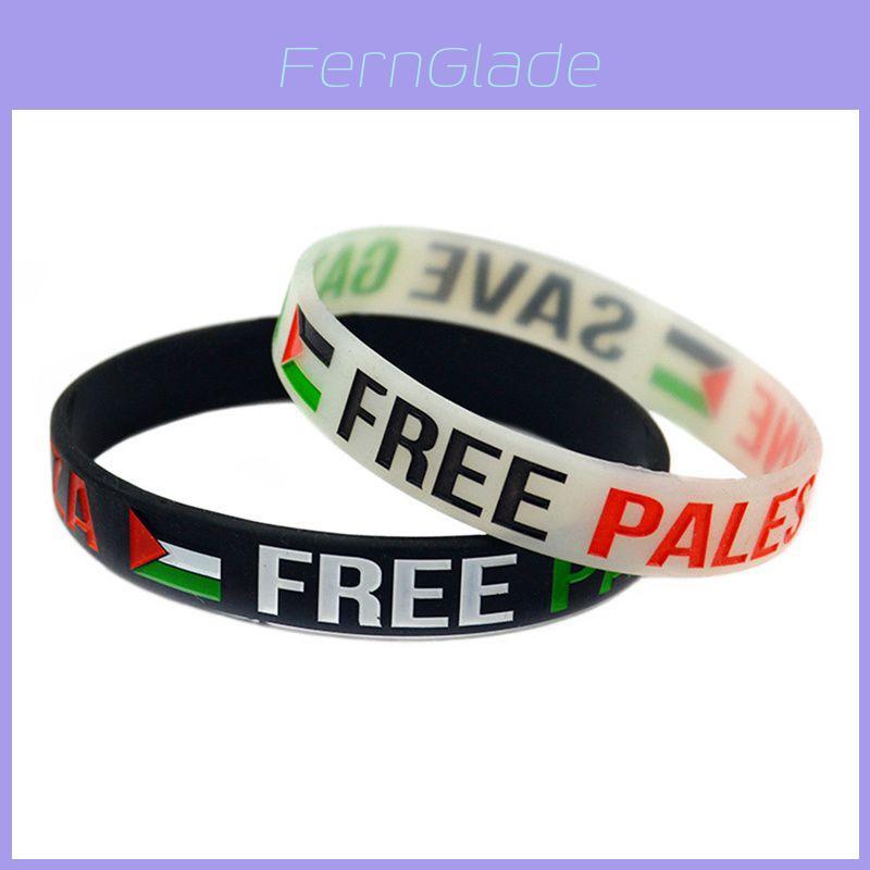 Elegante Braccialetto in Silicone della Palestina con l'Iconico Design della Bandiera Palestinese