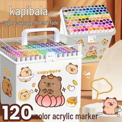 Children's Non-Toxic Washable Watercolor Marker Set - No Bleed, Perfect for Kindergarten