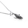 RUI RUI YU Charm Blue Whale Jumping Pendant Necklace Fashionable Men and Women Simple Necklace Sweater Chain Accessories Jewelry