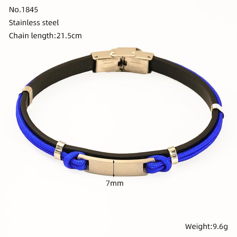 

Якорь титановый стальной кожаный плетеный браслет мужской и женский кожаный канат модный крутой универсальный ювелирный браслет не выцветает