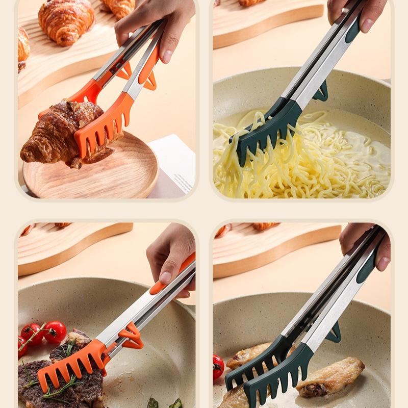 9/12/14Inch Spaghetti Clip Anti-scalding Handle Plastic Noodle Tongs Non-slip Kitchen Outdoor Picnic Barbecue Food Clips
