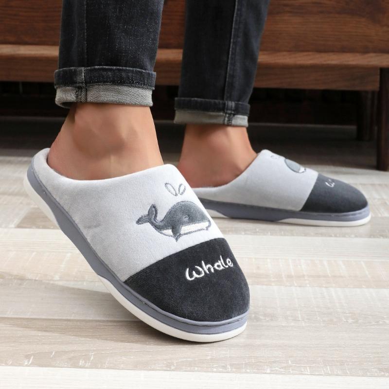 Wholesale Cotton Slippers Cartoon Fish Couple Home Two-tone Sole Anti-slip Slippers