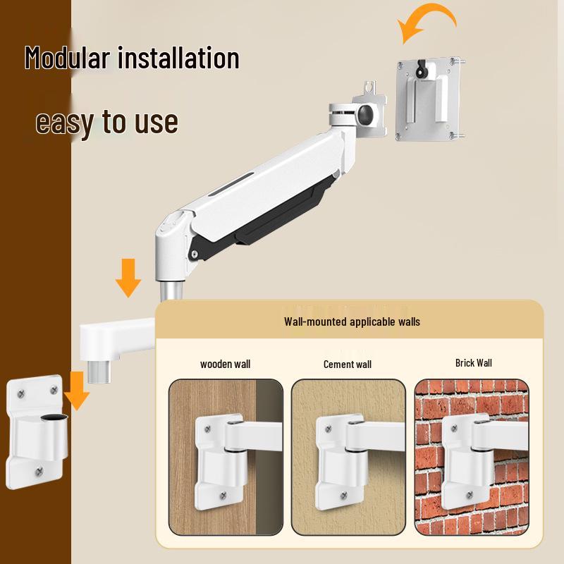 Adjustable Wall-Mounted Display Bracket, 59CM Extension, Rotating Industrial Equipment Holder