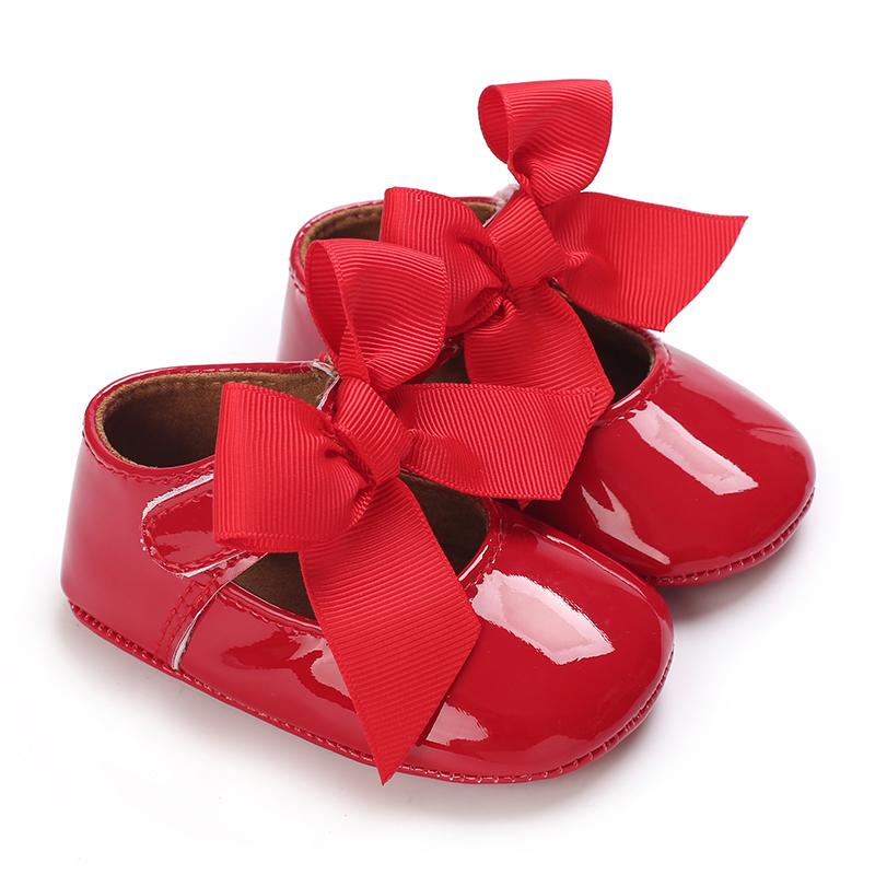 

New Fashion Newborn Red Baby Shoes Non-slip Cloth Bottom Shoes For Girls Elegant And Noble Leisure Baby First Walking Shoes 0-6 Months