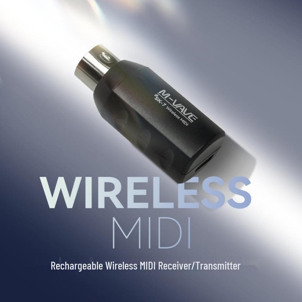 SK-7 Wireless 5-Pin MIDI Cable for Wind Instruments, Drums, & Keyboards