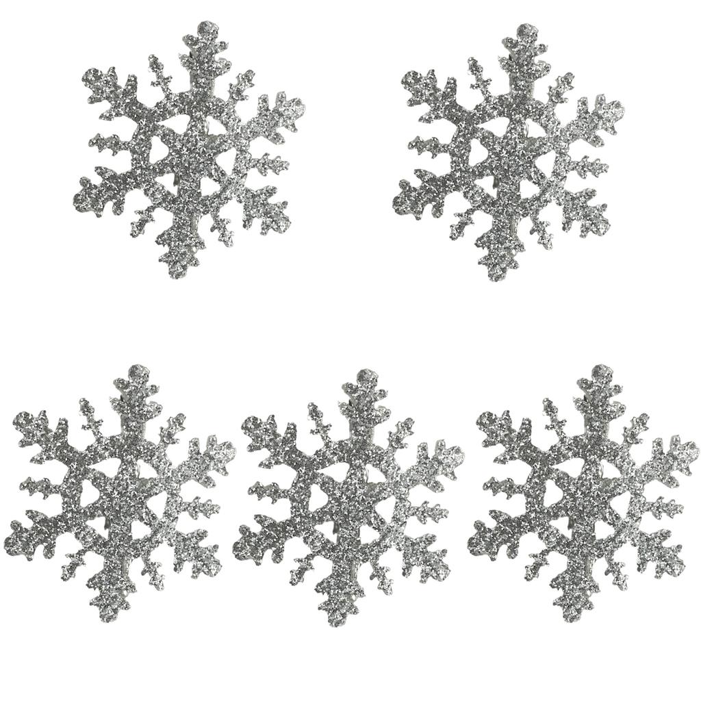 Snowflake Barrettes Studded Christmas Glitter Elegant Snowflake Hair Clip Christmas for Women, Snowflake