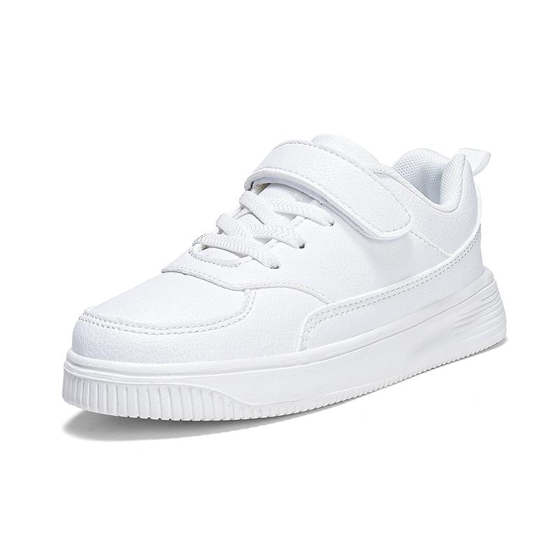 Kids Leather Sneakers Waterproof Casual Sports Shoes Non-slip Children's White Skateboard Shoes Size 26-40