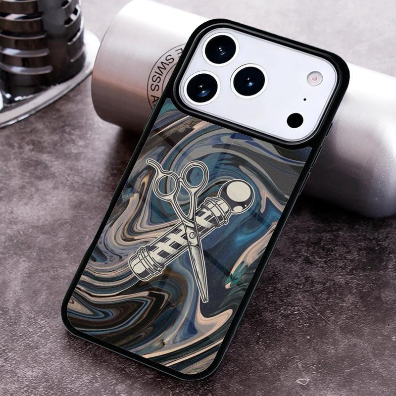 Hairdresser Barber Scissors Phone Case for iPhone 17 16 15 Pro Max Air 14 13 12 11 Plus Shockproof Cover