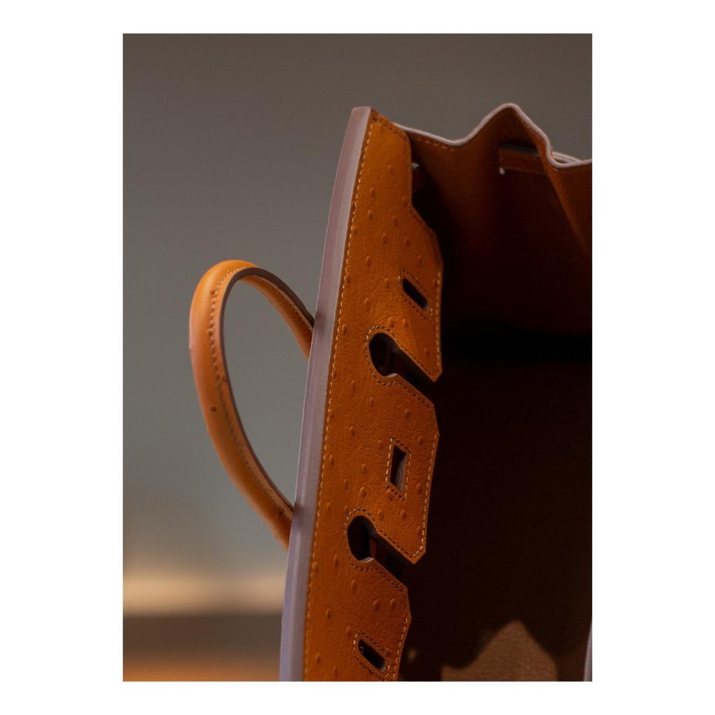 Cross-border spot first-layer cowhide 25/30 ostrich pattern genuine leather fashionable large-capacity women's handbag