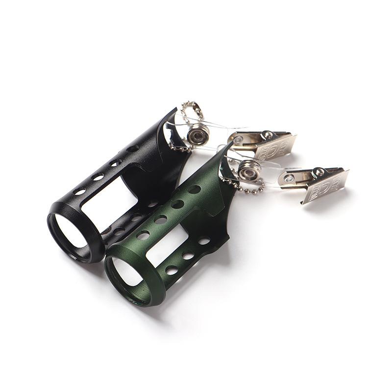 Fly Fishing Floatant Bottle Holder, Aluminum Alloy Lightweight Clip-On/Hang-On Tool Holder for Vest Backpack, for D-Rings & Loops
