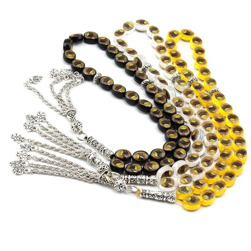 Islam hombres 33 perlas de oración amigos negro EXCEART perlas de cristal perlas Perlas de oración cadena de perlas regalo pulsera para mujeres familias cadena de oración musulmana