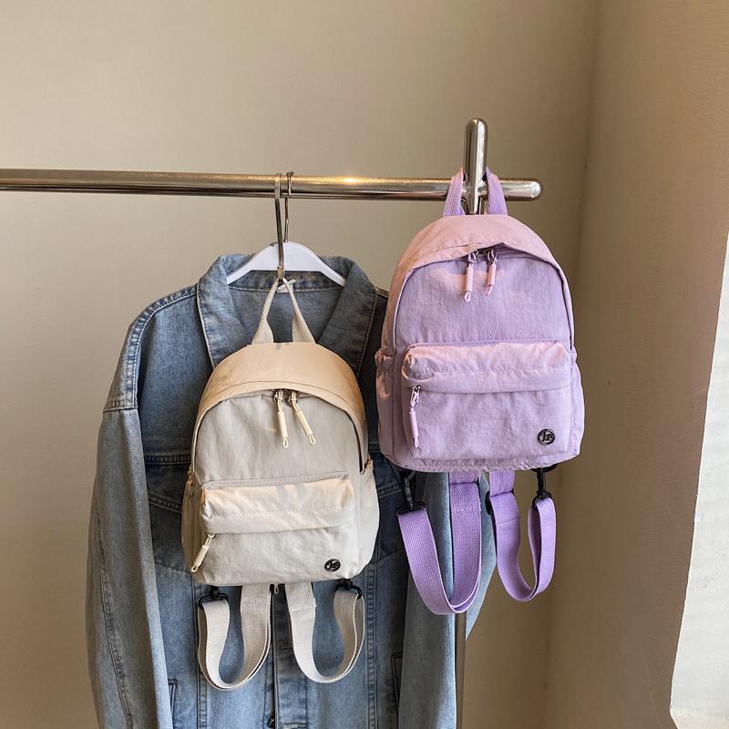 Backpack Women's Multi-use Single-shoulder Lightweight Solid Color Mini Backpack Sport Chest Bag