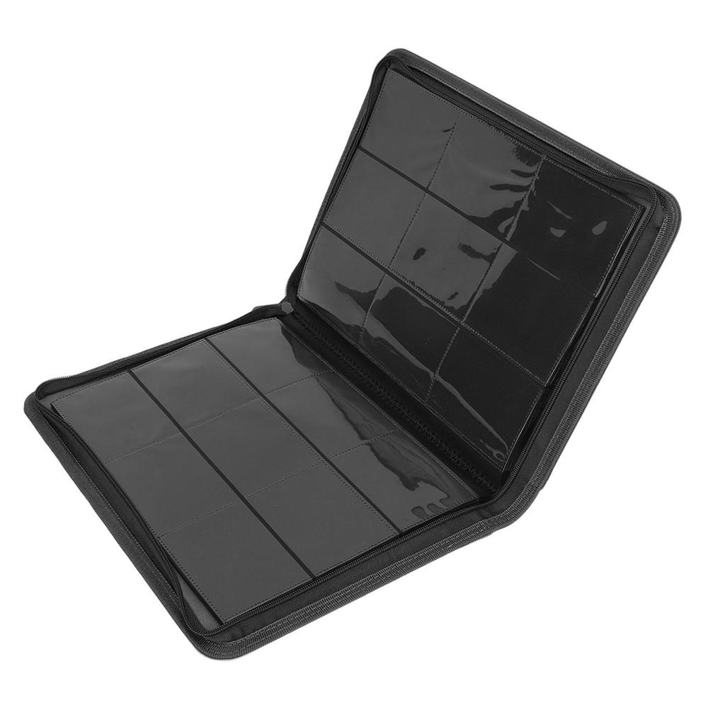9 Pockets Card Binder Zipper Fully Enclosed PU 360 Side Loading Pocket Trading Card Album Folder