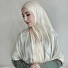 Premium Shiny Chiffon Hijab Malaysian Women Scarves Long Shawl Chiffon Crinkle Shawl Female Islamic Breathable Headscarf