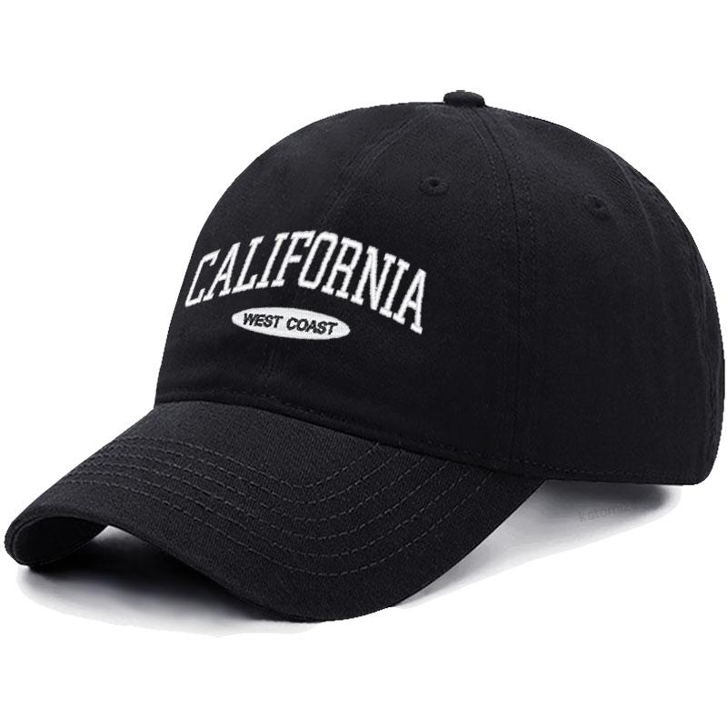 California West Coast Embroidered Baseball Cap for Women Men Fashion Adjustable Soft Cotton Dad Hat Unisex Classic Golf Caps