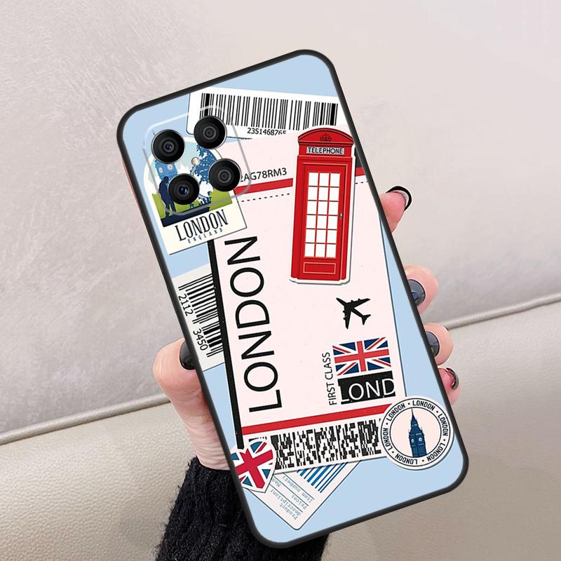 New York TOKYO Traveltickets For Honor Magic 8 Pro 6 7 Lite Case For Honor Win RT 400 200 50 70 90 X8c X8b X9a X9b X9c X9d