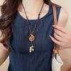 Bohemian ceramic color beaded starfish necklace women's retro ethnic style woven rope long sweater chain accessories