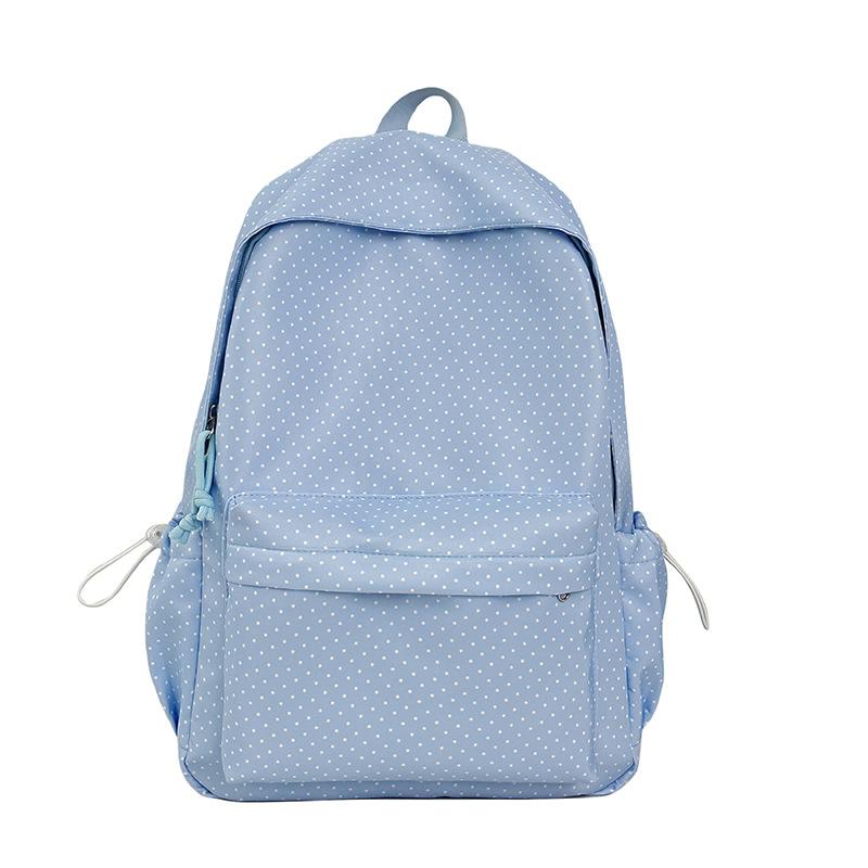 Schoolbag Japanese Ins Small Fresh Backpack Female Polka Dot Mori Junior High School Student Large Capacity Backpack Student School Bag Wholesale