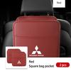 Cwvjgx1 For Mitsubishi Car Logo Seat Back Storage Leather Multifunction Hanging Box Accessories Outlander Lancer Cross Colt Xpander