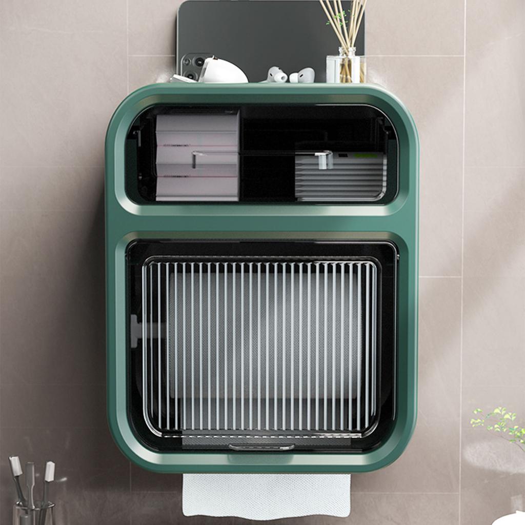 Wall Mounted Bathroom Tissue Box Dispenser With Drawer Waterproof Toilet Paper Storage Box for Toilet Paper Rolls Gifts
