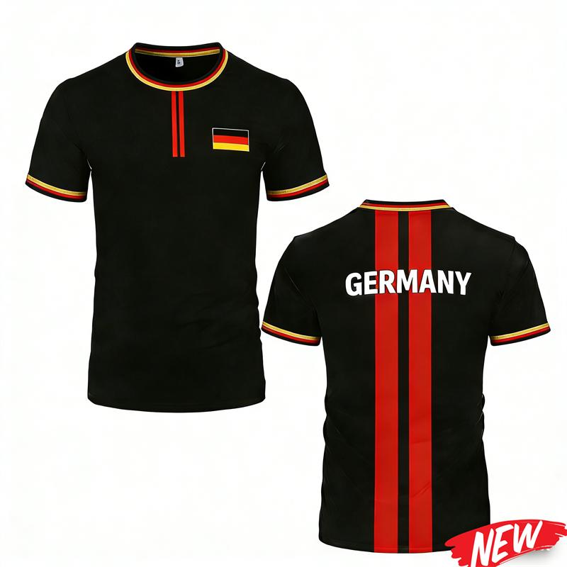 Fashion Germany Flag Graphic T Shirt Men Trendy 3D Printed Football Jersey Cool Streetwear Short Sleeve Oversized Tee Shirts