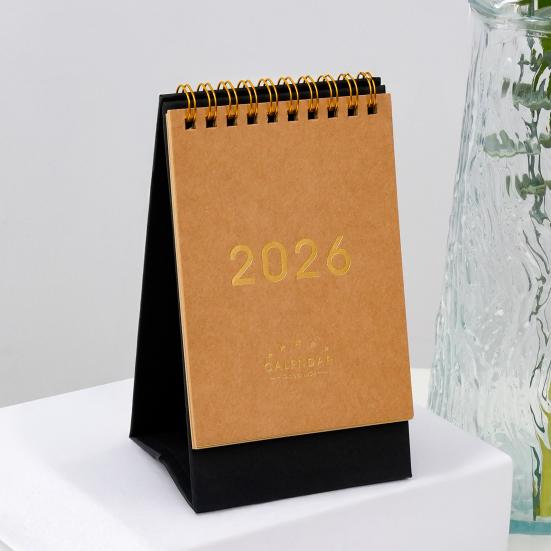 2026 تقويم مكتبي نمط ريترو ورق سميك مخطط إدارة الوقت للمنزل والمكتب والمدرسة يومي