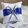 Sparkling Rhinestones Wedding Ring Pillow European Bowknot Ribbon Cushion  Home Wedding Bridal