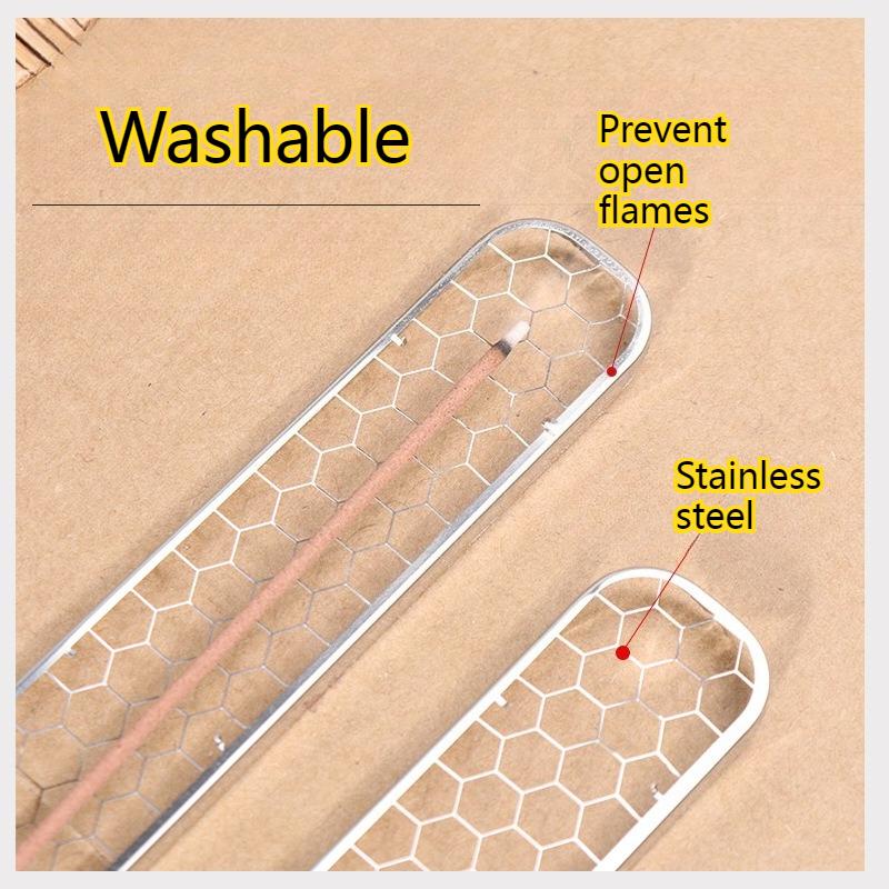 

Incense Burner Household Indoor Sandalwood Incense Box Wooden Tea Ceremony Agarwood Stainless Steel Mesh Pad Aroma Diffuser