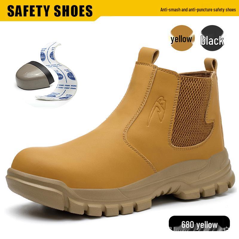 Men s Steel Toe High-Top Work Boots Ankle Support Anti-Smash Anti-Puncture Wear-Resistant Comfortable 4170₽