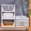 5 Pack Folding Closet Organizers Storage Box, Stackable Plastic Storage Basket, Closet Organizers and Storage Drawer Shelf Stora